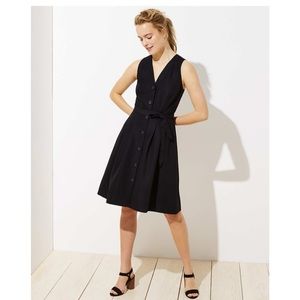 Button Down Pocket Flare Dress